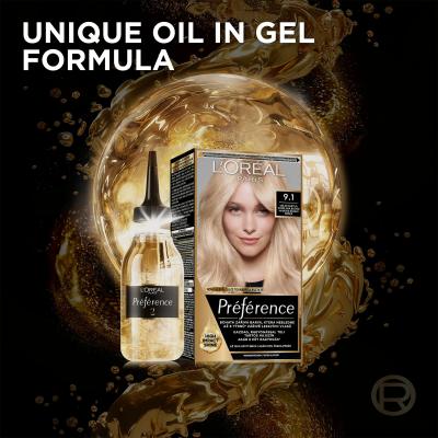 L&#039;Oréal Paris Préférence Barva na vlasy pro ženy 60 ml Odstín 9.1 Oslo