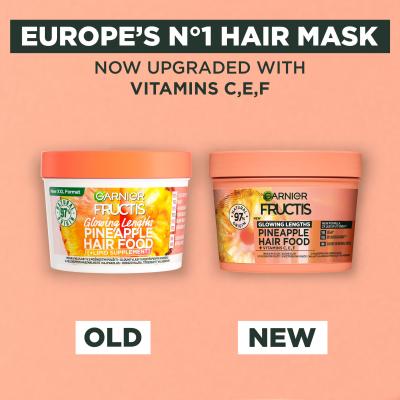 Garnier Fructis Hair Food Pineapple Glowing Lengths Mask Maska na vlasy pro ženy 400 ml