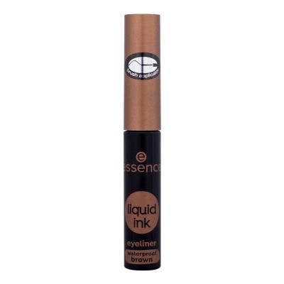 Essence Liquid Ink Eyeliner Waterproof Oční linka pro ženy 3 ml Odstín Brown