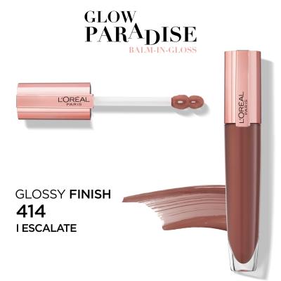 L&#039;Oréal Paris Glow Paradise Balm In Gloss Lesk na rty pro ženy 7 ml Odstín 414 Escalate