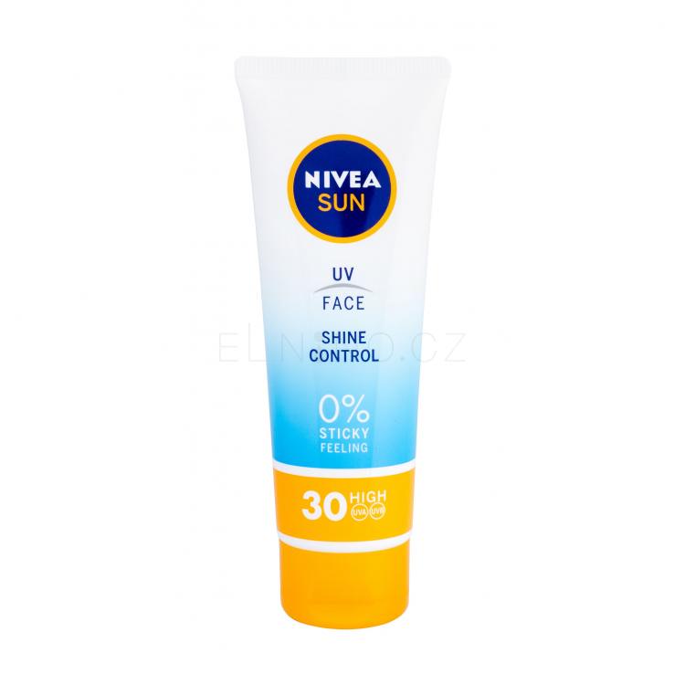 Nivea Sun UV Face Shine Control SPF30 Opalovací přípravek na obličej pro ženy 50 ml