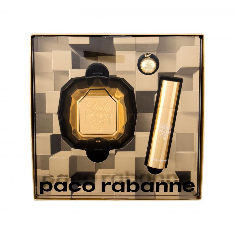 Paco Rabanne Lady Million Dárková kazeta parfémovaná voda 50 ml + parfémovaná voda 10 ml + klíčenka
