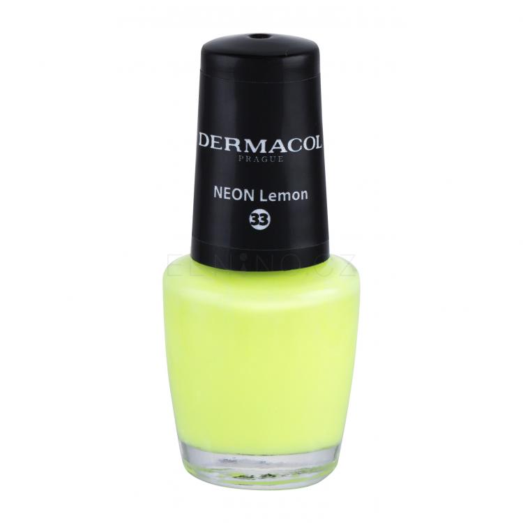 Dermacol Neon Lak na nehty pro ženy 5 ml Odstín 33 Neon Lemon