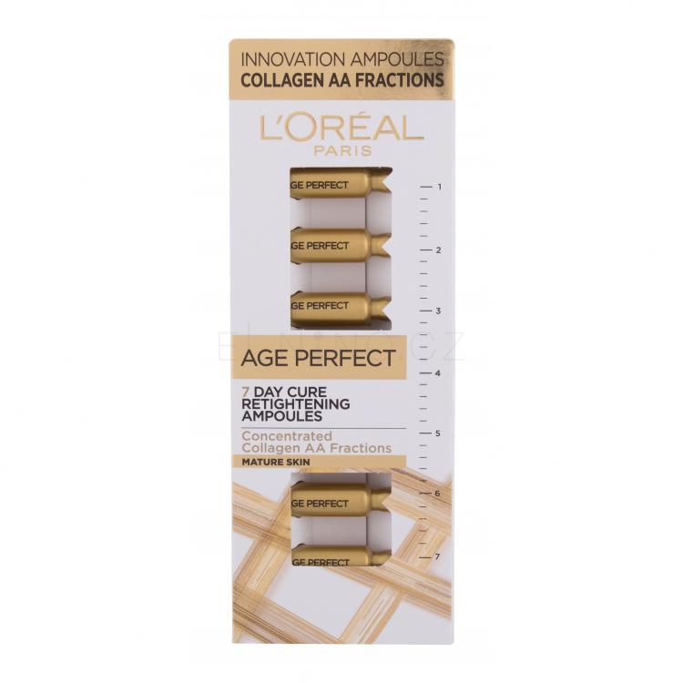 L&#039;Oréal Paris Age Perfect 7 Day Cure Retightening Ampoules Pleťové sérum pro ženy 7x1 ml