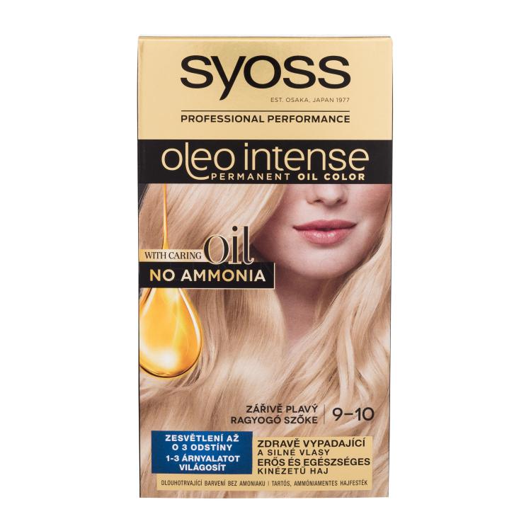 Syoss Oleo Intense Permanent Oil Color Barva na vlasy pro ženy 50 ml Odstín 9-10 Bright Blond
