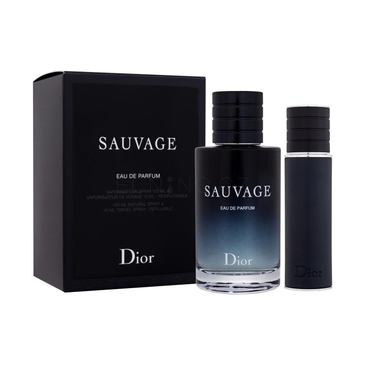 Christian Dior Sauvage Dárková kazeta parfémovaná voda 100 ml + parfémovaná voda 10 ml naplnitelná