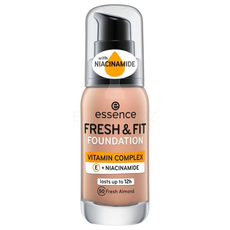 Essence Fresh &amp; Fit Make-up pro ženy 30 ml Odstín 50 Fresh Almond
