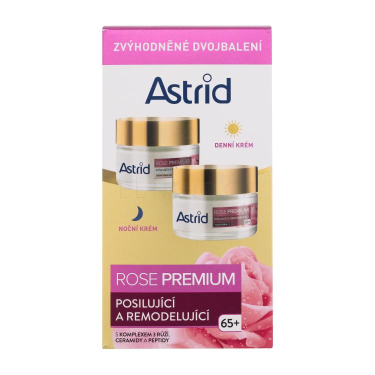 Astrid Rose Premium Dárková kazeta denní pleťový krém Rose Premium Fortifying &amp; Reshaping Day Cream 50 ml + noční pletový krém Rose Premium Fortifying &amp; Reshaping Night Cream 50 ml