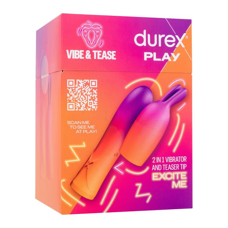 Durex Play Vibe &amp; Tease 2in1 Vibrator &amp; Teaser Tip Vibrátor pro ženy 1 ks