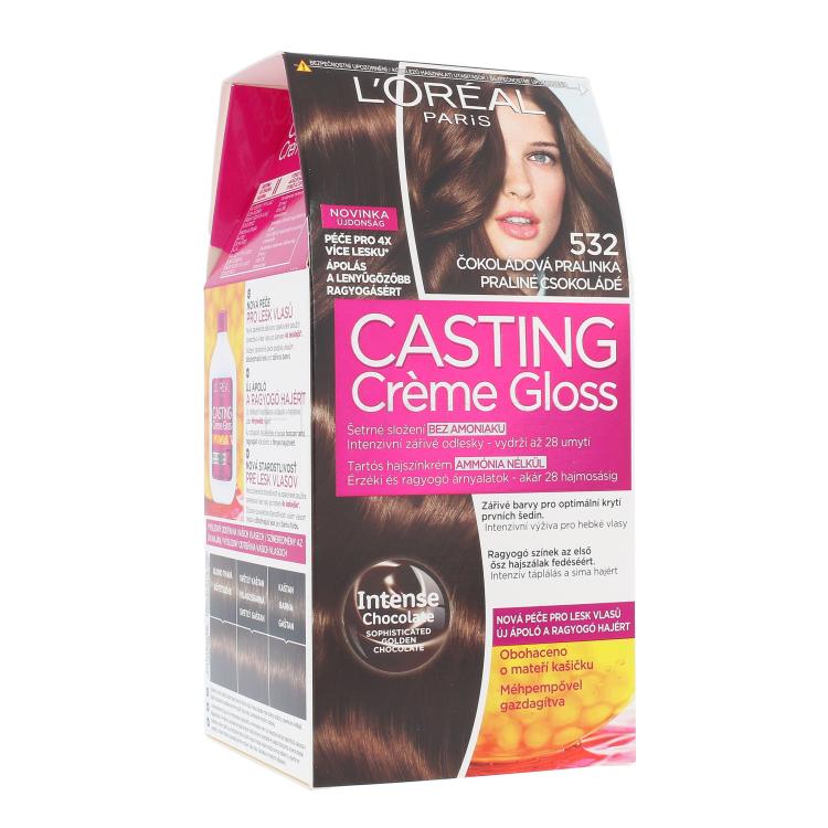 L&#039;Oréal Paris Casting Creme Gloss Barva na vlasy pro ženy 48 ml Odstín 532 Chocolate Soufflé