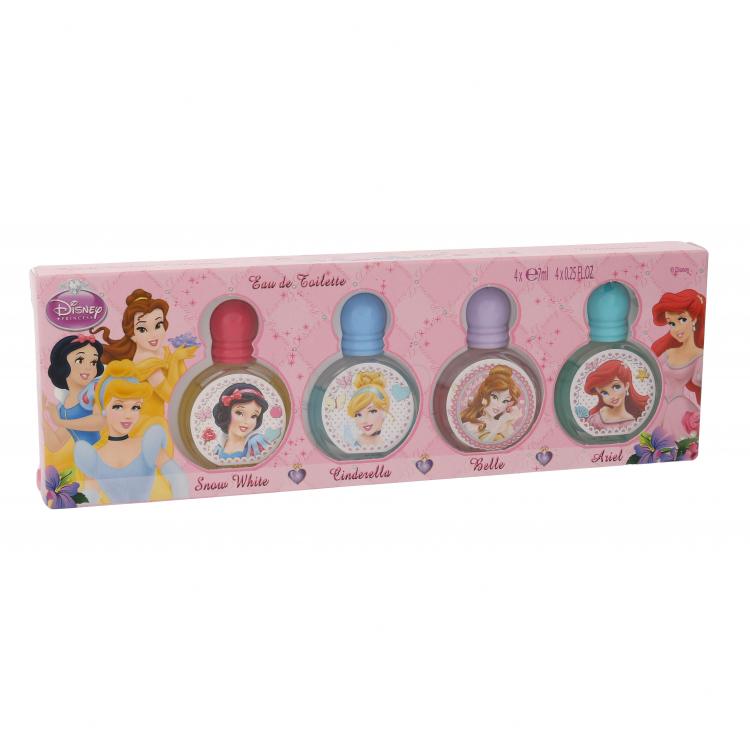 Disney Princess Princess Dárková kazeta toaletní voda 4x7 ml - Snow White + Cinderella + Belle + Ariel