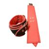 Sexy Elephant Leather BlackRed Leg Cuffs BDSM pomůcka 1 ks