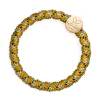 By Eloise London Woven Gold Circle Gumička na vlasy pro ženy 1 ks Odstín Olive Green