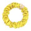 By Eloise London Silk Scrunchie Gold Heart Gumička na vlasy pro ženy 1 ks Odstín Mellow Yellow