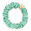 By Eloise London Silk Scrunchie Gold Heart Gumička na vlasy pro ženy 1 ks Odstín Mint