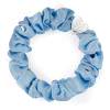 By Eloise London Silk Scrunchie Silver Heart Gumička na vlasy pro ženy 1 ks Odstín Sky Blue