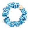 By Eloise London Silk Scrunchie Gold Heart Gumička na vlasy pro ženy 1 ks Odstín Blue Leopard