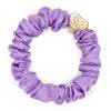 By Eloise London Silk Scrunchie Gold Heart Gumička na vlasy pro ženy 1 ks Odstín Lilac