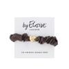 By Eloise London Silk Scrunchie Gold Heart Gumička na vlasy pro ženy 1 ks Odstín Mocha