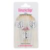 Linziclip Mini Skřipec na vlasy pro ženy 3 ks Odstín Silver Metallic Floral