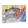 Disney Princess Cinderella Dárková kazeta toaletní voda 30 ml + lesk na rty 2,5 ml + oční stíny 1,5 g + kosmetická taška
