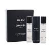 Chanel Bleu de Chanel 3x 20ml Parfémovaná voda pro muže Twist and Spray 60 ml poškozená krabička