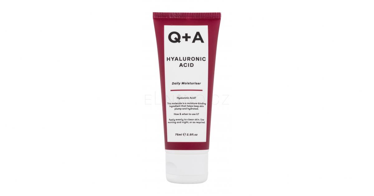 Q+A Hyaluronic Acid Daily Moisturiser Denní pleťový krém pro ženy 75 ml
