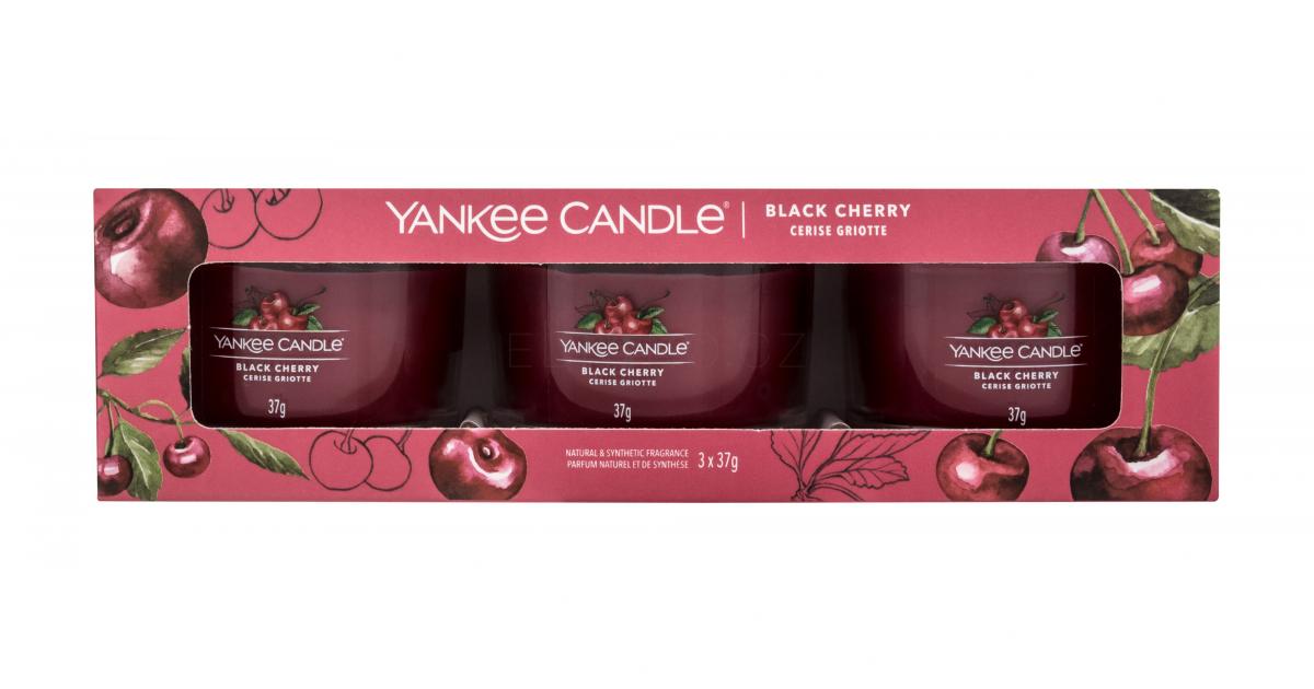 Yankee Candle Black Cherry Dárková kazeta vonná svíčka 3 x 37 g ELNINO.CZ