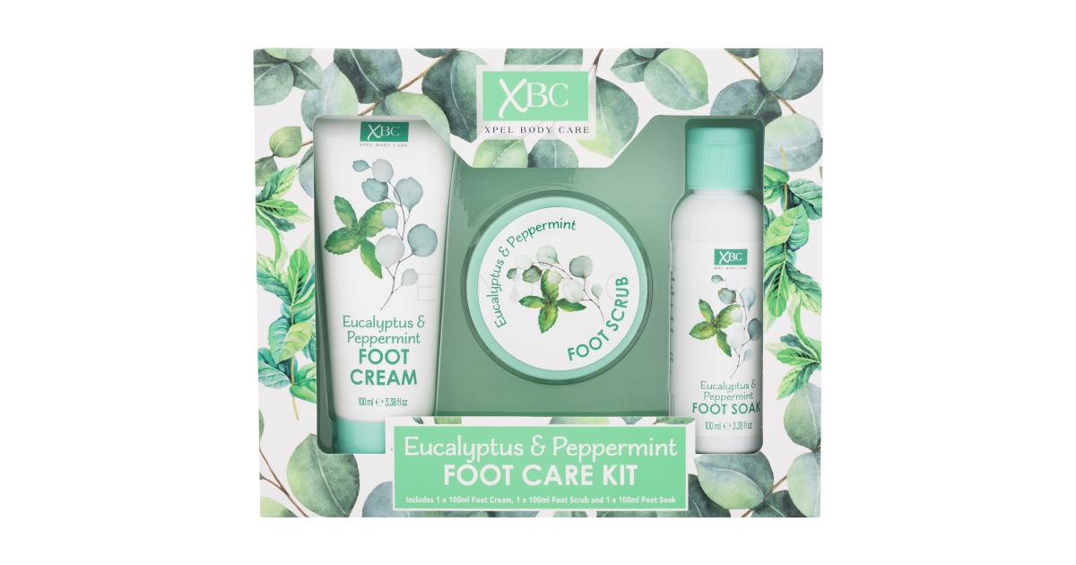 Xpel Eucalyptus & Peppermint Foot Care Kit Dárková kazeta krém na