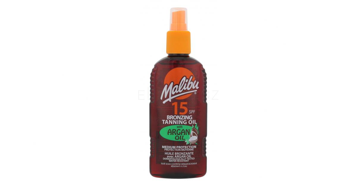 Malibu Bronzing Tanning Oil Argan Oil SPF15 Opalovací přípravek na tělo