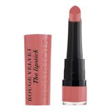 BOURJOIS Paris Rouge Velvet The Lipstick Rtěnka pro ženy 2,4 g Odstín 02 Flaming´rose