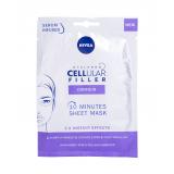 Nivea Hyaluron Cellular Filler 10 Minutes Sheet Mask Pleťová maska pro ženy 1 ks