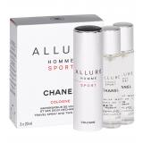 Chanel Allure Homme Sport Cologne Kolínská voda pro muže Twist and Spray 3x20 ml