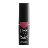 NYX Professional Makeup Suède Matte Lipstick Rtěnka pro ženy 3,5 g Odstín 27 Cannes