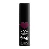 NYX Professional Makeup Suède Matte Lipstick Rtěnka pro ženy 3,5 g Odstín 10 Girl, Bye