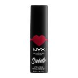 NYX Professional Makeup Suède Matte Lipstick Rtěnka pro ženy 3,5 g Odstín 09 Spicy