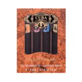 Cuba Set Miniatures Dárková kazeta toaletní voda Gold 5 ml + toaletní voda Blue 5 ml + toaletní voda Orange 5 ml + toaletní voda Red 5 ml