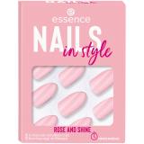Essence Nails In Style Manikúra pro ženy 12 ks Odstín 14 Rose And Shine