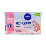 Nivea Baby Soft & Cream Cleanse & Care Wipes Čisticí ubrousky pro děti 2x57 ks