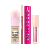 Set Řasenka Maybelline Lash Sensational Firework + Make-up Maybelline Instant Anti-Age Perfector 4-In-1 Glow + Lesk na rty Maybelline Lifter Gloss