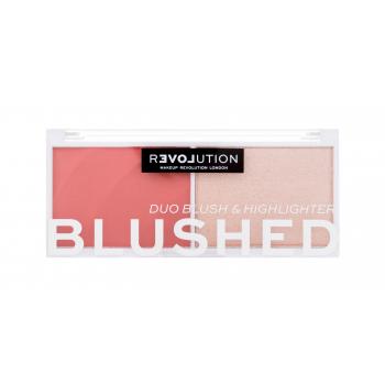 Revolution Relove Colour Play Blushed Duo Blush & Highlighter Dekorativní kazeta pro ženy 5,8 g Odstín Cute