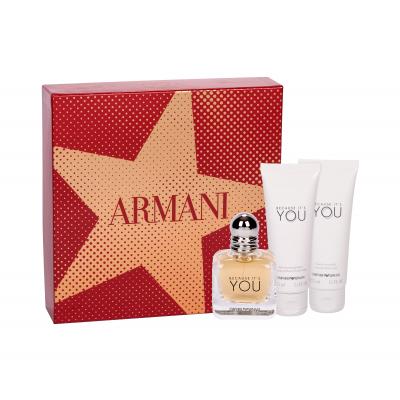 Giorgio Armani Emporio Armani Because It´s You Dárková kazeta parfémovaná voda 50 ml + tělové mléko 75 ml + sprchový gel 75 ml