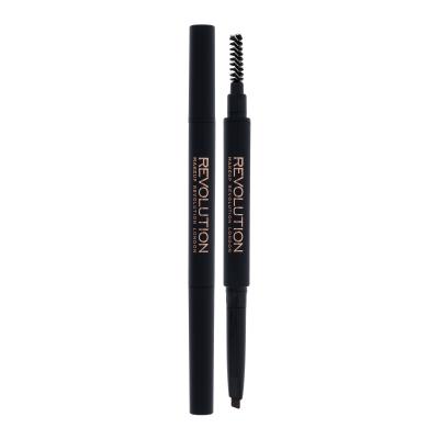 Makeup Revolution London Duo Brow Definer Tužka na obočí pro ženy 0,15 g Odstín Medium Brown