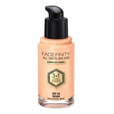 Max Factor Facefinity All Day Flawless SPF20 Make-up pro ženy 30 ml Odstín W33 Crystal Beige
