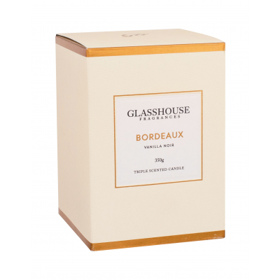 Glasshouse Bordeaux Vanilla Noir Vonná svíčka 350 g