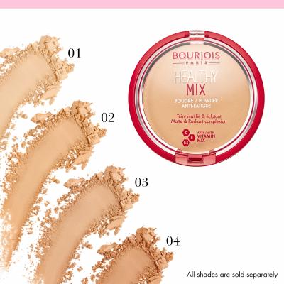 BOURJOIS Paris Healthy Mix Anti-Fatigue Pudr pro ženy 11 g Odstín 02 Light Beige