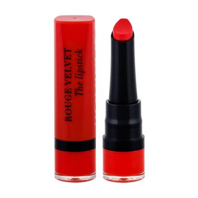 BOURJOIS Paris Rouge Velvet The Lipstick Rtěnka pro ženy 2,4 g Odstín 07 Joli Carmin´ois
