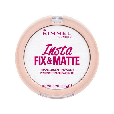 Rimmel London Insta Fix & Matte Pudr pro ženy 8 g Odstín 001 Translucent