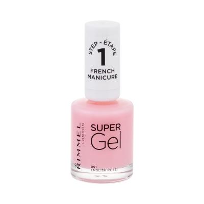 Rimmel London Super Gel French Manicure STEP1 Lak na nehty pro ženy 12 ml Odstín 091 English Rose