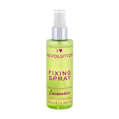 Makeup Revolution London I Heart Revolution Fixing Spray Cucumber Fixátor make-upu pro ženy 100 ml